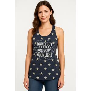 Barefoot Girl Dancing in the Moonlight Racerback Tank Top L/XL